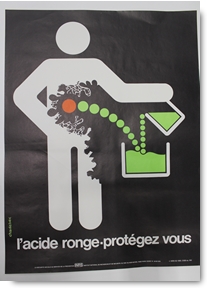 Affiche INRS 1993. Crédits : Archives départementales de Moselle, St-Avold Affiche INRS 1993. Crédits : Archives départementales de Moselle, St-Avold