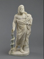 Statuette d'Esculape, 1er siècle av. JC. © 2022 GrandPalaisRmn (musée du Louvre) / Stéphane Maréchalle